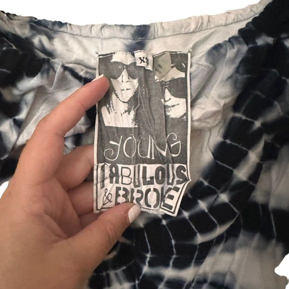 YOUNG FABULOUS & BROKE Tie‎ Dye Strapless Maxi Dress Sz XS - Picture 3 of 5